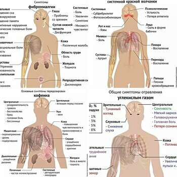 Симптомы заболеваний в иллюстрациях